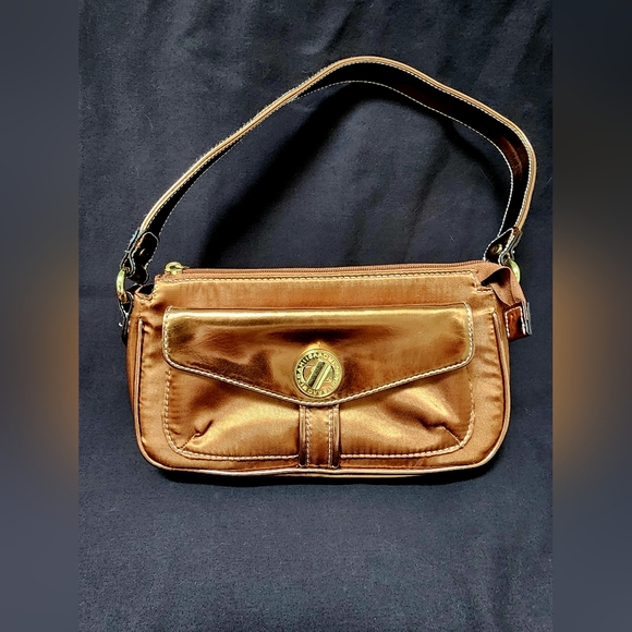 Isaac Mizrahi Handbags - ISAAC MIZHRAHI | Bronze & Gold Hand Bag 👜 | EUC
